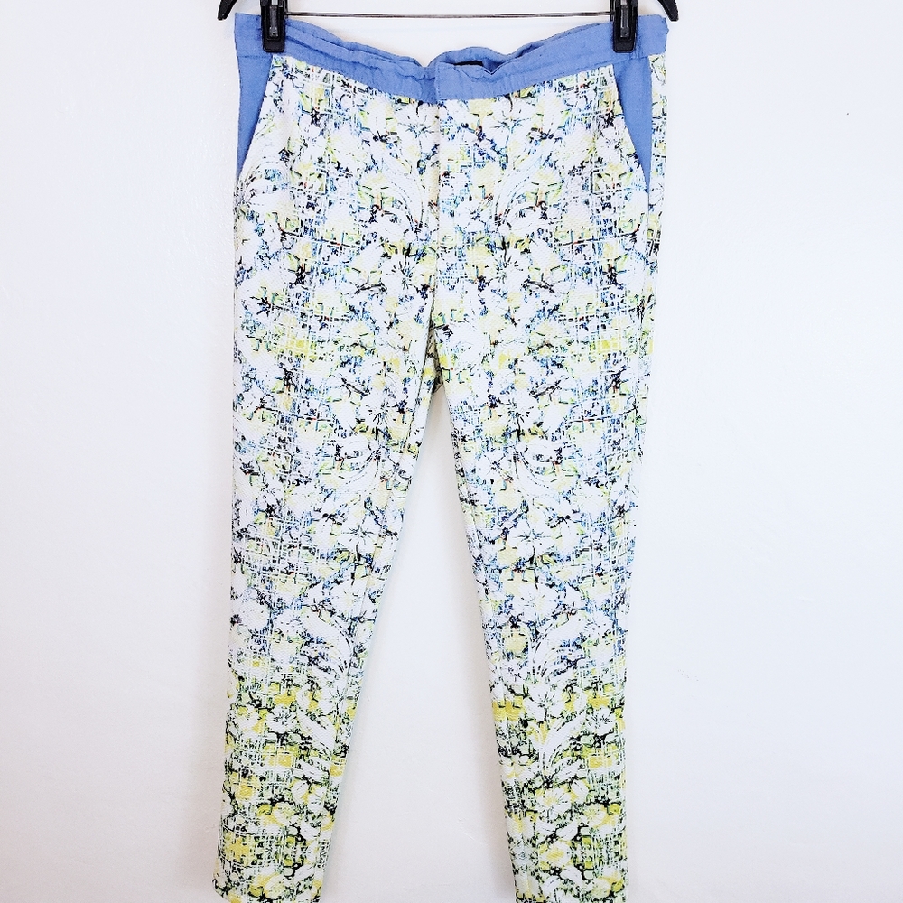 Plains & Prints Floral and Denim Pants